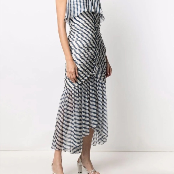 Chanel 2008 Resort Collection Silk Stripe Midi Dress - Picture 5 of 9